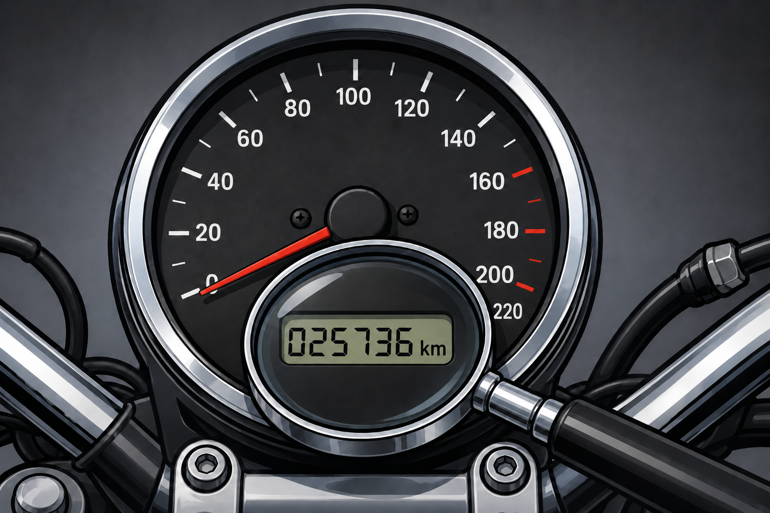 Inspecting a motorcycle odometer for mileage tampering